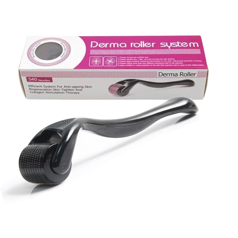 Premium 0.5mm Derma Roller – Titanium Microneedling Tool for Hair Growth, Beard & Facial Skin Care