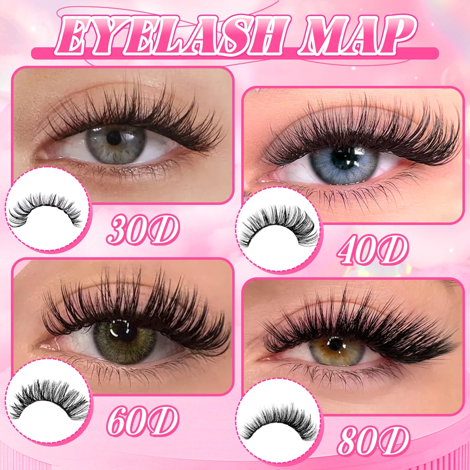 Luxury DIY Lash Cluster Kit – Waterproof Long-Lasting Eyelash Extension Set with Bond & Seal, Lash Remover and Precision Tweezers
