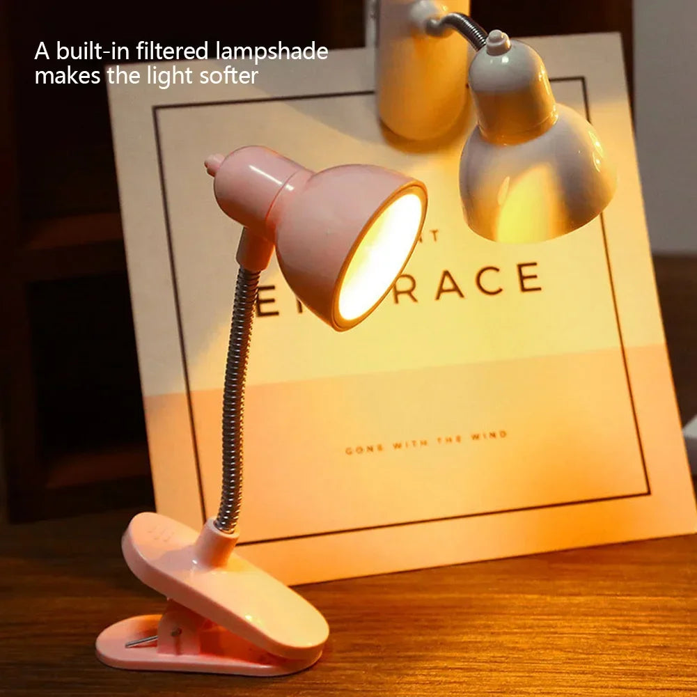 Portable Mini Book Light – LED Clip-On Reading Lamp with Flexible Neck for Study, Bedside & Travel Use