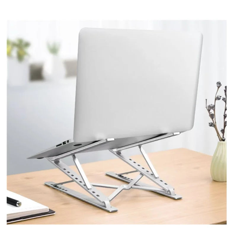 Foldable Aluminum Laptop Holder – Ergonomic Adjustable Laptop Stand with Non-Slip Grip, Portable Desk Stand for Work, Study & Gaming