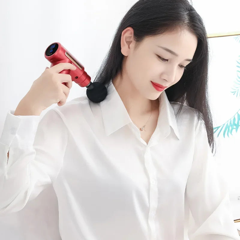 Portable Massage Gun – Rechargeable Muscle Massager for Deep Tissue Therapy, Pain Relief, Sports Recovery & Full Body Massage