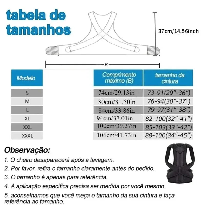 Comfort Fit Posture Corrector Belt – Adjustable Upper Back Support Brace for Men & Women, Improves Posture & Relieves Back Pain
