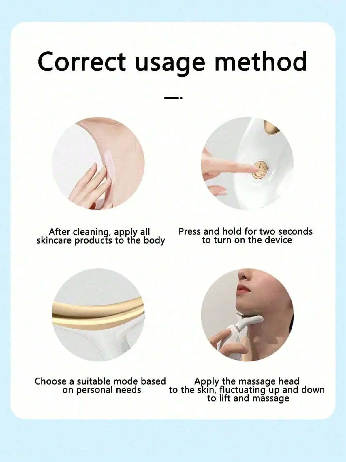 Electric Face Massager – EMS Facial & Neck Lifting Device with 3 Modes, 45°C Heat & Relaxing Skin Care