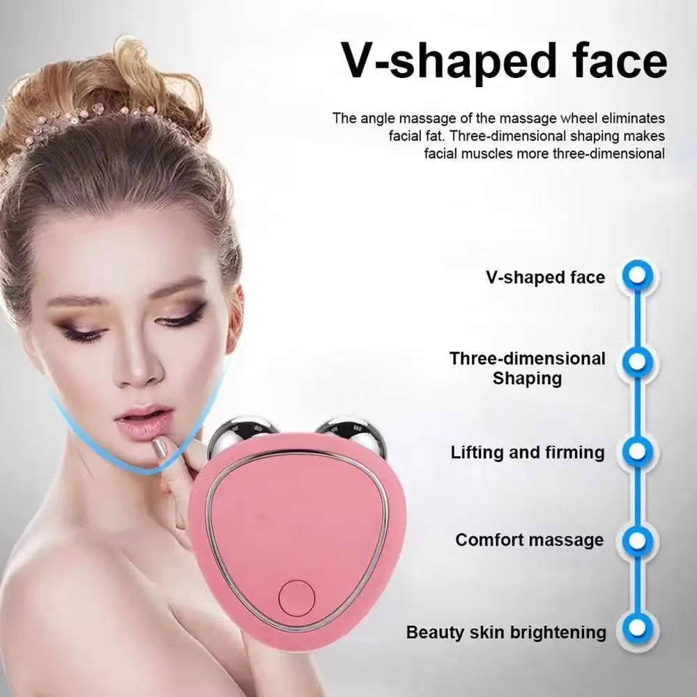 Electric Face Massager – EMS Facial & Neck Lifting Device with 3 Modes, 45°C Heat & Relaxing Skin Care