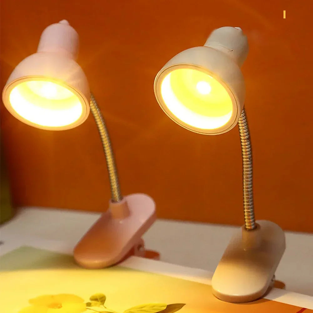 Portable Mini Book Light – LED Clip-On Reading Lamp with Flexible Neck for Study, Bedside & Travel Use