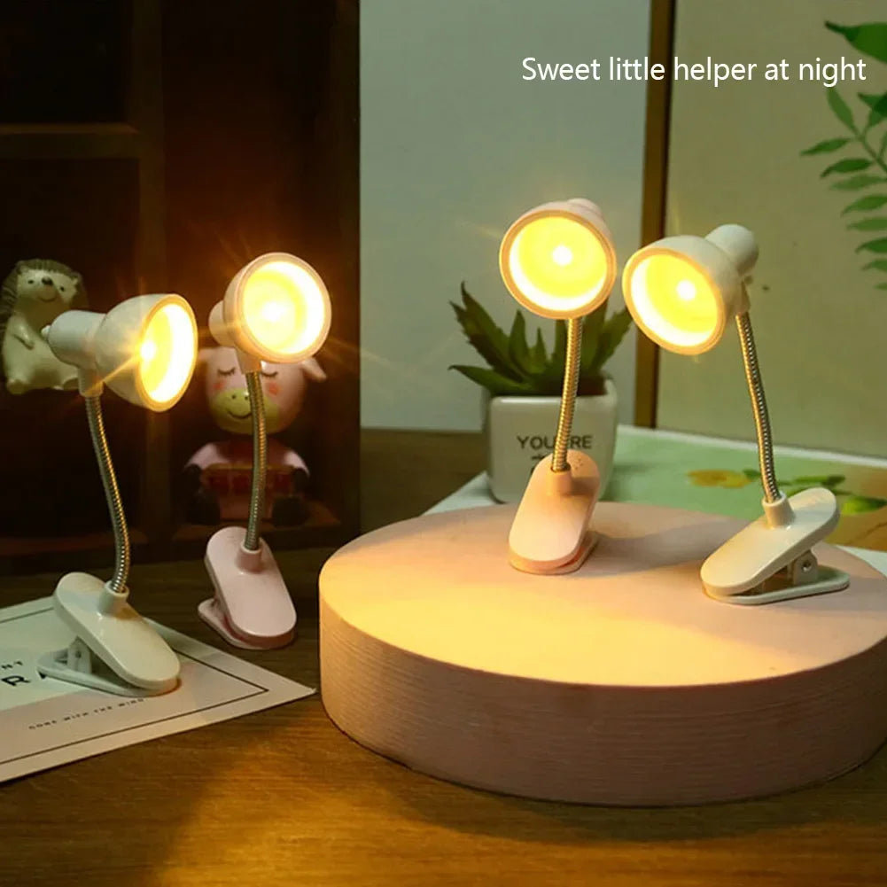 Portable Mini Book Light – LED Clip-On Reading Lamp with Flexible Neck for Study, Bedside & Travel Use