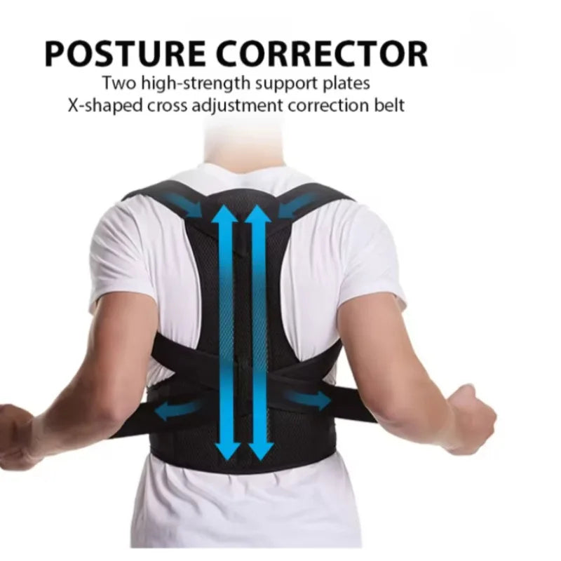 Comfort Fit Posture Corrector Belt – Adjustable Upper Back Support Brace for Men & Women, Improves Posture & Relieves Back Pain