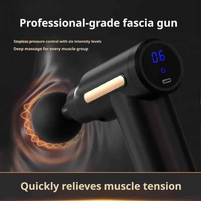 Portable Massage Gun – Rechargeable Muscle Massager for Deep Tissue Therapy, Pain Relief, Sports Recovery & Full Body Massage