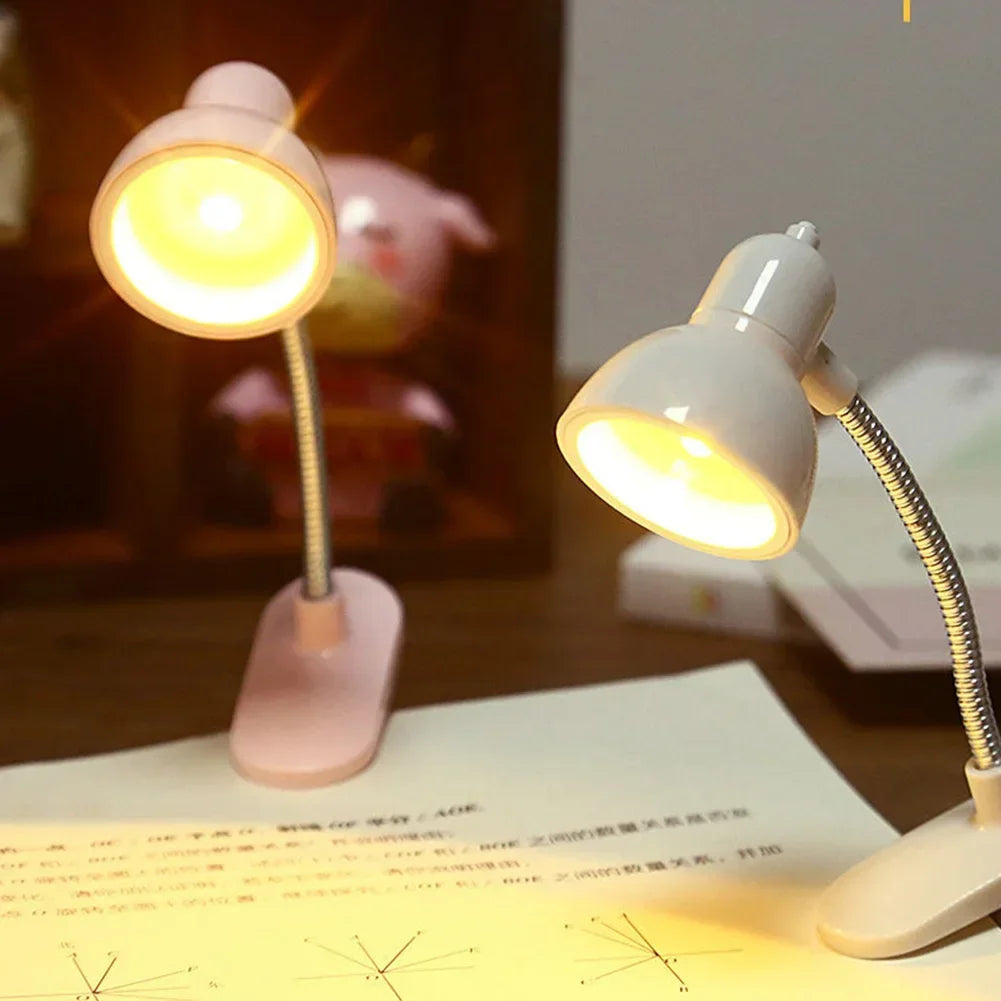Portable Mini Book Light – LED Clip-On Reading Lamp with Flexible Neck for Study, Bedside & Travel Use