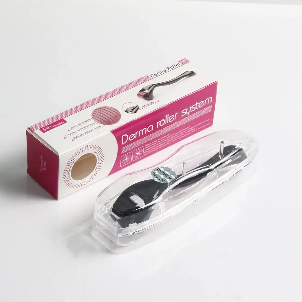 Premium 0.5mm Derma Roller – Titanium Microneedling Tool for Hair Growth, Beard & Facial Skin Care