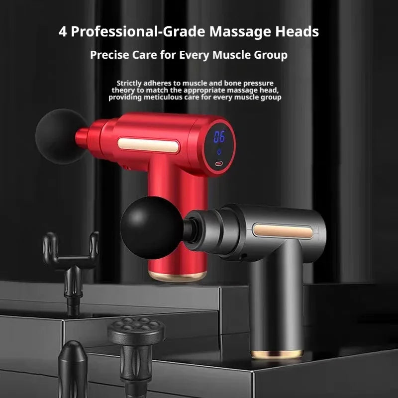 Portable Massage Gun – Rechargeable Muscle Massager for Deep Tissue Therapy, Pain Relief, Sports Recovery & Full Body Massage
