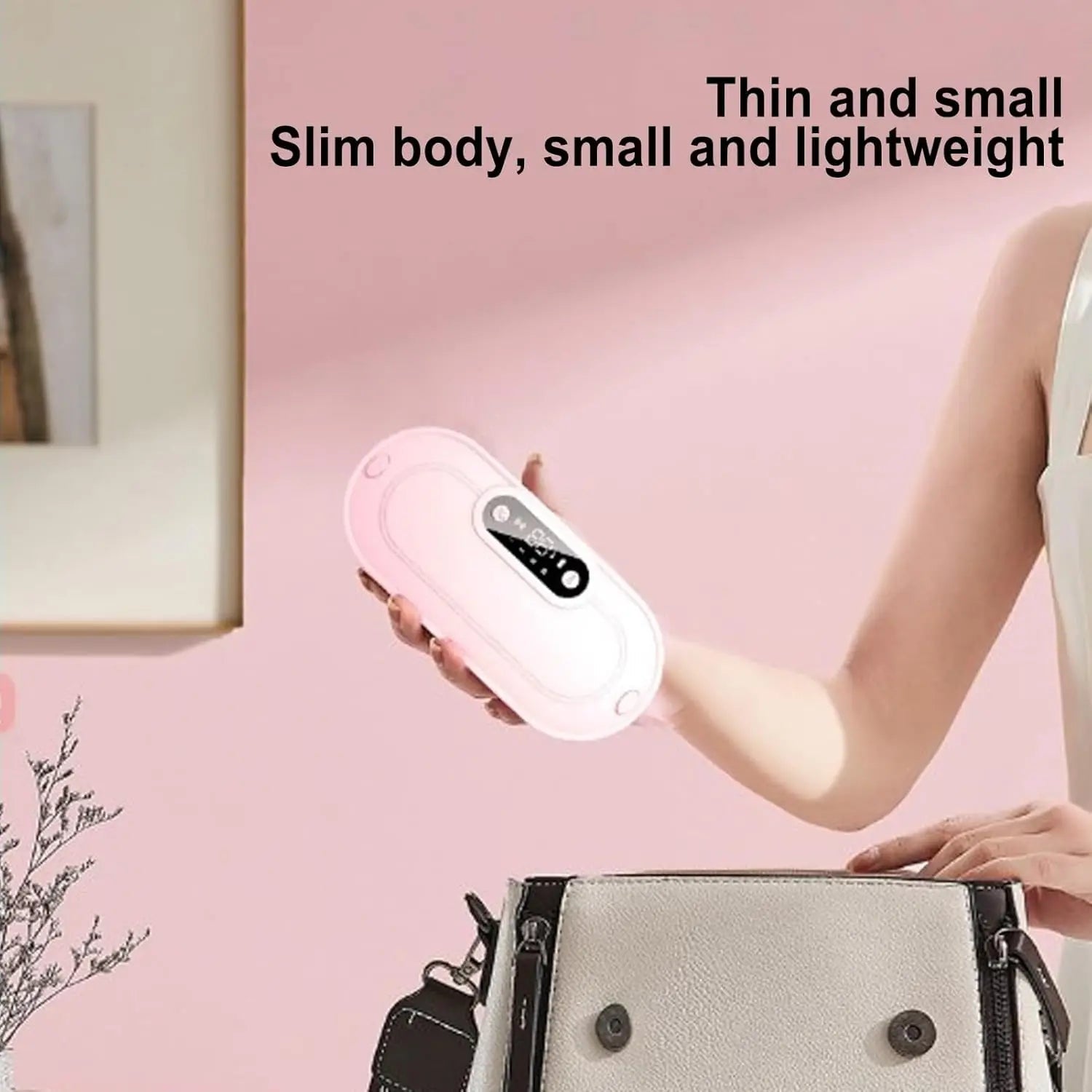 Portable Electric Heated Belly Belt with Massager – Rechargeable Heat Therapy Wrap for Women, 3 Heat Levels & 4 Massage Modes for Comfort & Pain Relief
