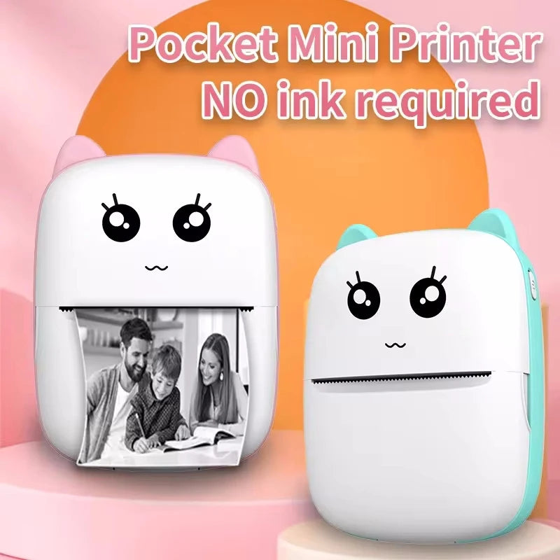 Smart Pocket Thermal Printer – Portable Bluetooth Inkless Mini Printer for Photos, Labels, Notes, Receipts & Stickers