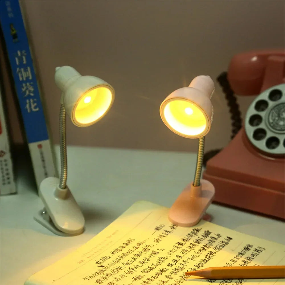 Portable Mini Book Light – LED Clip-On Reading Lamp with Flexible Neck for Study, Bedside & Travel Use