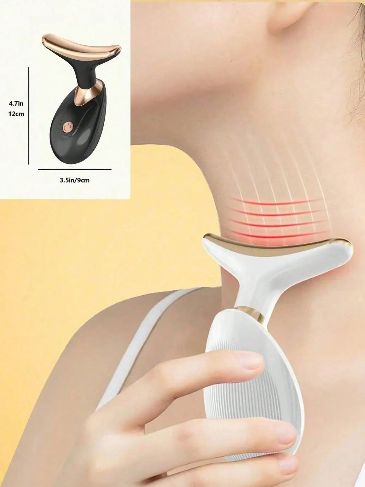 Electric Face Massager – EMS Facial & Neck Lifting Device with 3 Modes, 45°C Heat & Relaxing Skin Care